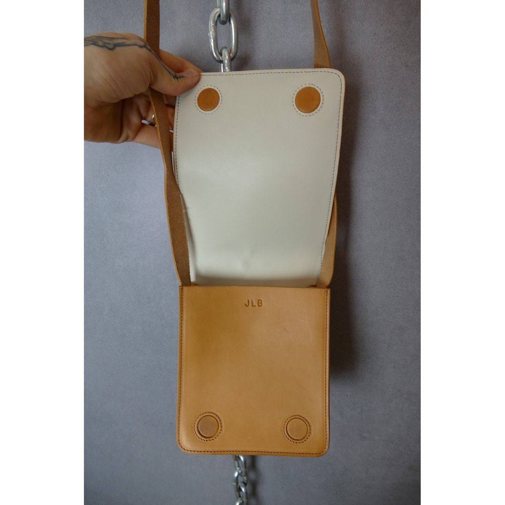 Infinity Firenze Leather Crossbody Bag Small Purse Tan Italian Designer - Picture 2 of 7